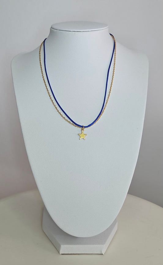 Collier Star Bleu
